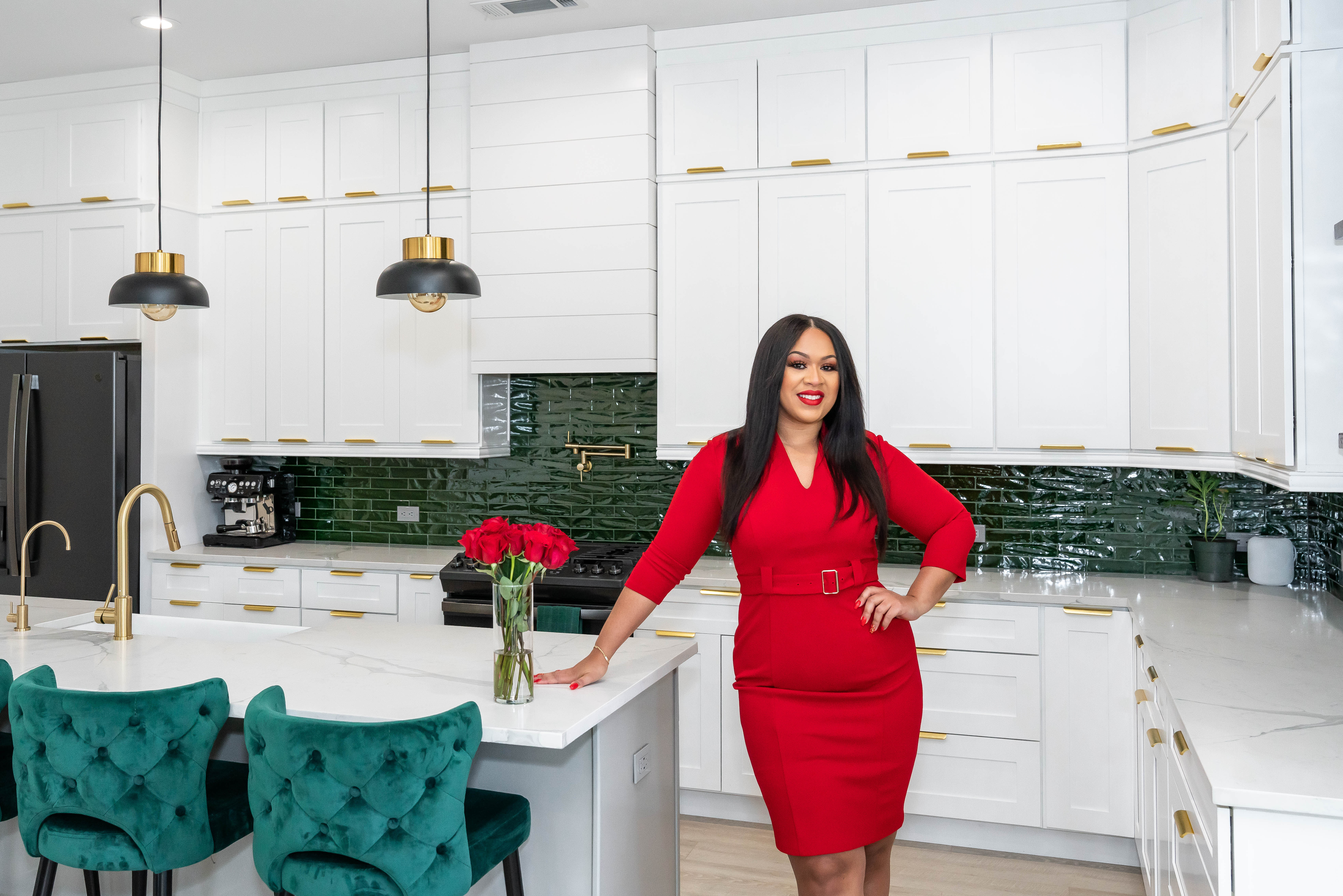 Kimolyn in a luxury kitchen